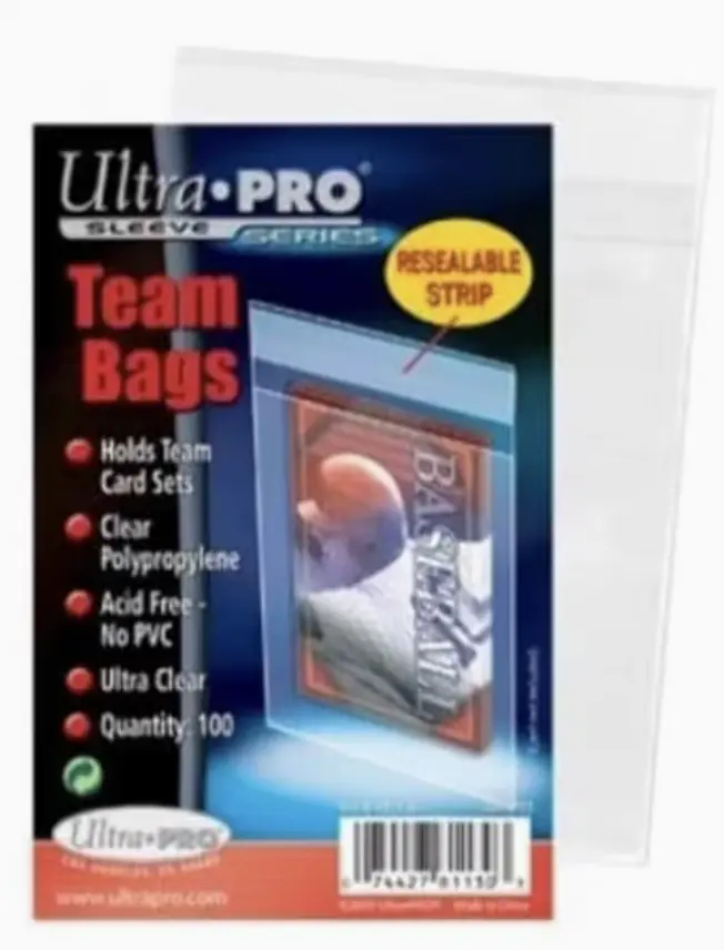 Ultra PRO Card Sleeves Protector - Resealable Sports & Trading Card Team Bags (100 ct.), Sports Card Sleeves