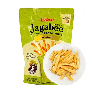 Calbee Original Potato Fries Snack, 5 Bags, 90g - Crispy & Crunchy, Authentic Potato Taste, Popular Japanese Snack