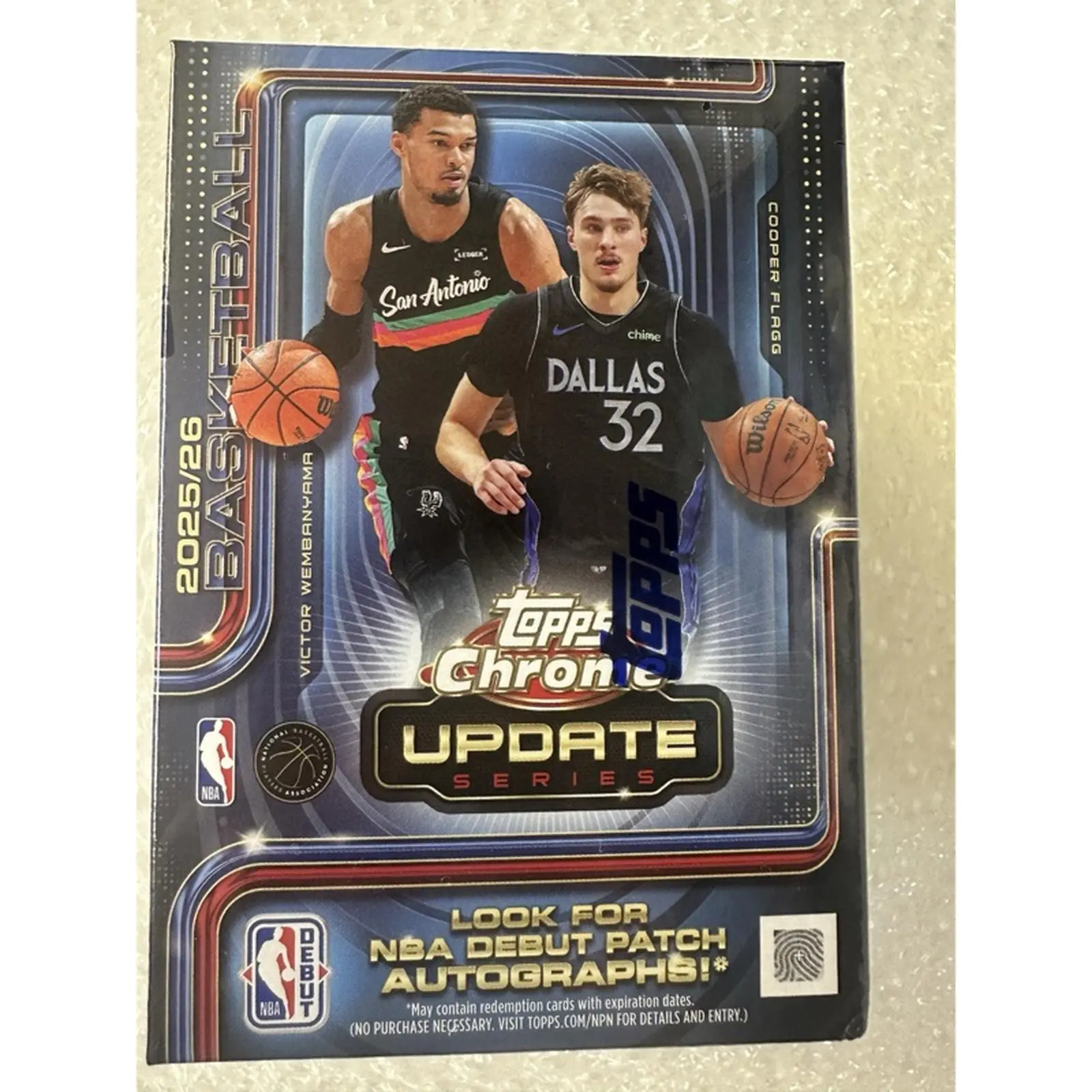 Topps 25/26 Chrome Update NBA Blaster Box - Look for NBA Debut Patch Autographs - Officially Licensed Product