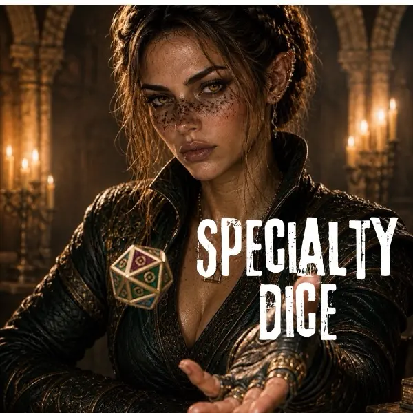 [YOU CHOOSE LIVE] MISC SPECIALTY SOLID METAL 7-IN-1 FULL SET OF DICE [SPINNER/FIDGET]