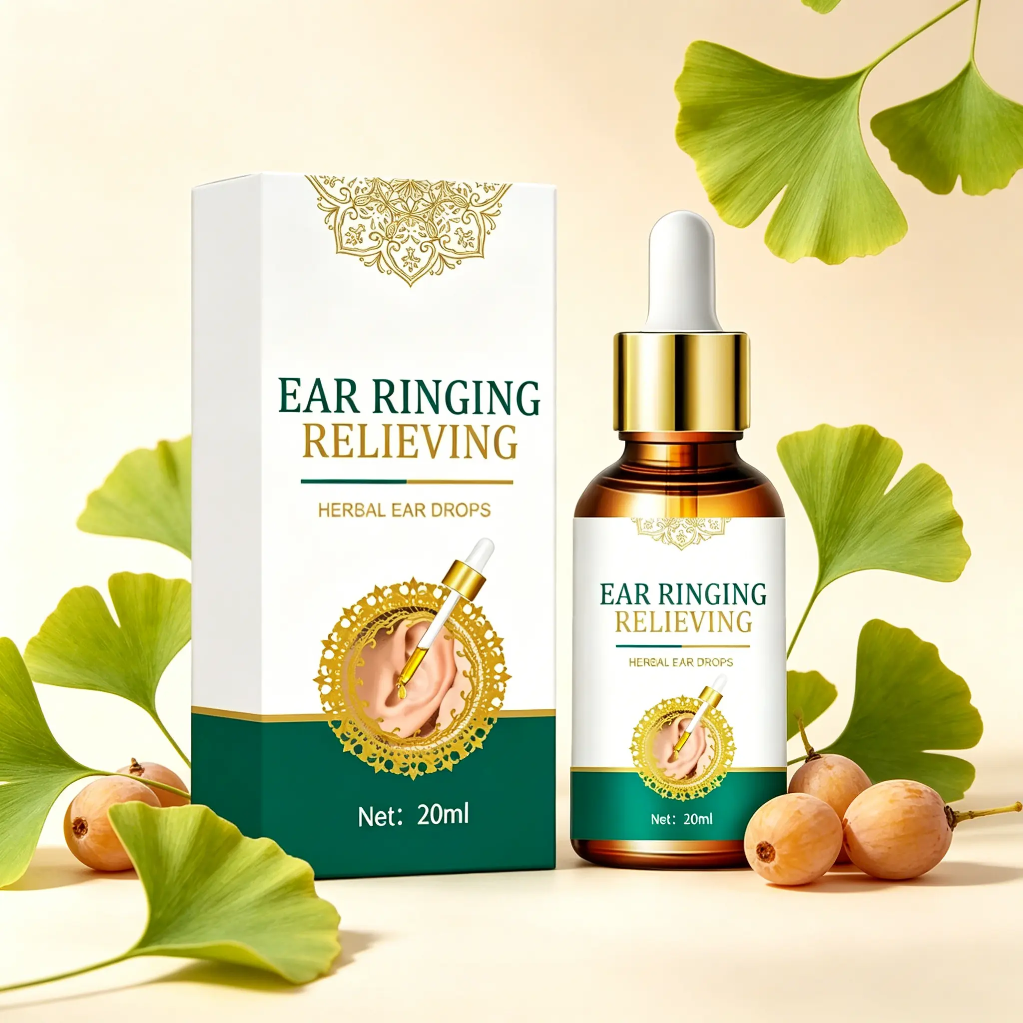 Tinnitus Relief Ear Drops 20ml – Stops Ringing, Buzzing & Humming – Relieves Ear Pressure, Itching & Discomfort – Natural Herbal Formula for Ear Health & Comfort – Soothing Ear Care Drops