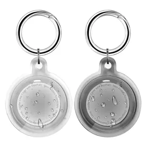 Ipx8 Waterproof Case for Airtag 2nd Gen & 1st Gen, Full Body Holder Keychain, Anti-Scratch Cover, Clear/, 2 Pack