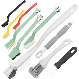 10/6Pack Kitchen Cleaning Brush Set,Deep Clean Gas Stove Brass Brush, Kitchen Sink Nylon Brushes,Cooktop Scraper,Stiff Bristles Rust Removing and Dust, Scrubber Brush for Range Hood Grease Grime - Home Improvement.