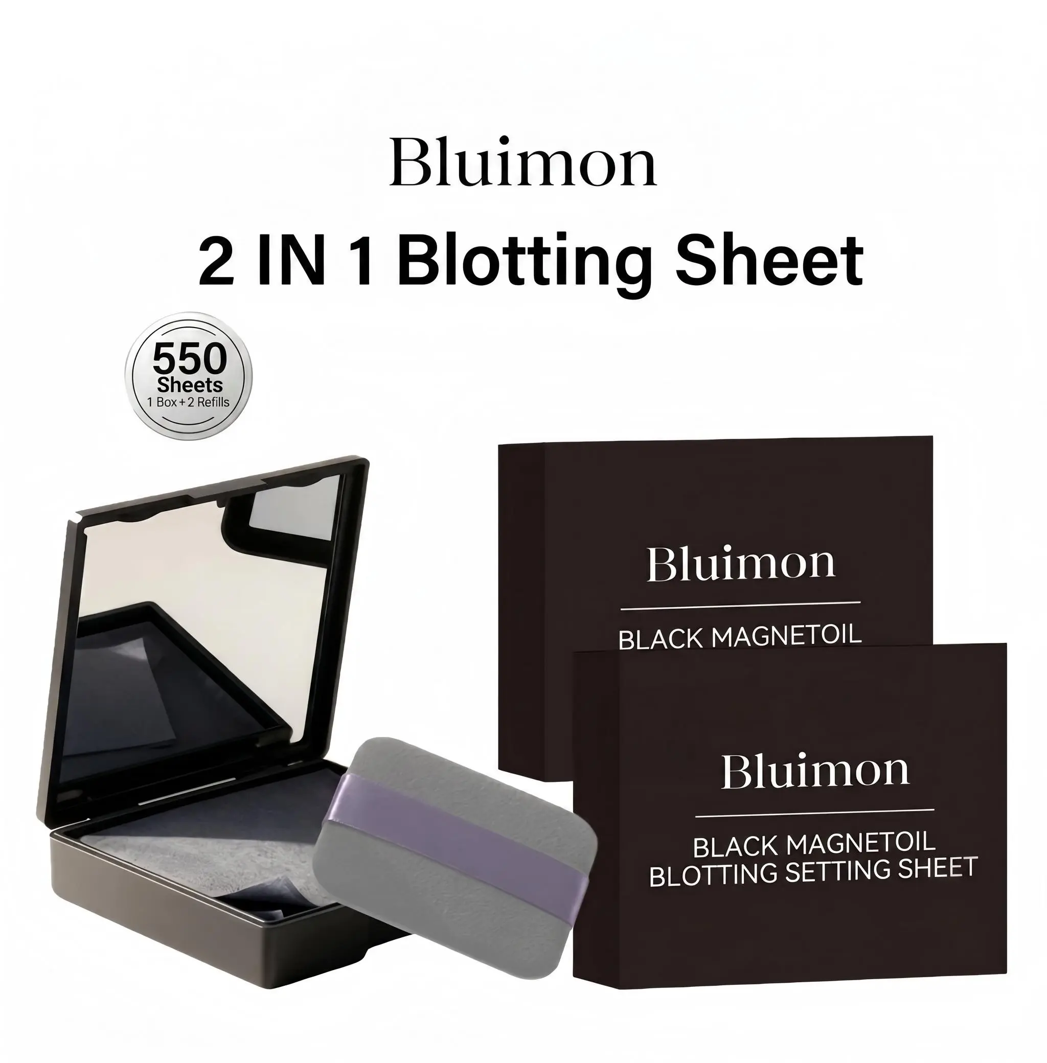 Oil Absorbent Paper Set with Mirror - 150 Sheets, Alcohol-Free, Formaldehyde-Free, Essential Beauty Tool for Daily Touch-Up, Effective Oil Control Solution
