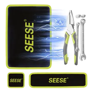 【FathersDayGift】SEESE 3PC Flexible Magnetic Tool Mat & Tray Holder - Magnetic Tool Tray, Flexible Magnetic Mat, PVC & Non-Slip for Garage Workshop, Auto Repair Tools fathersdaygiftideas