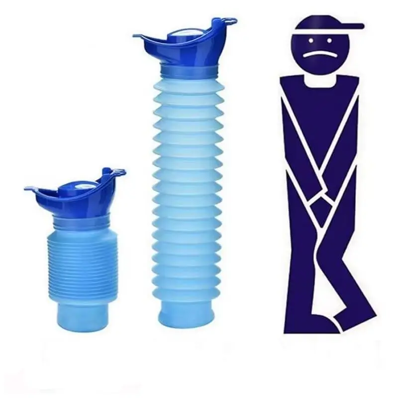 Collapsible Urinals for Camping - Unisex Practical Folding Camping Toilet, Durable Plastic Portable Size Outdoor Potty with Sealing Lid, Reusable Leak-Proof Travel Accessory for Car Road Trips Emergencies, Portable Urinal