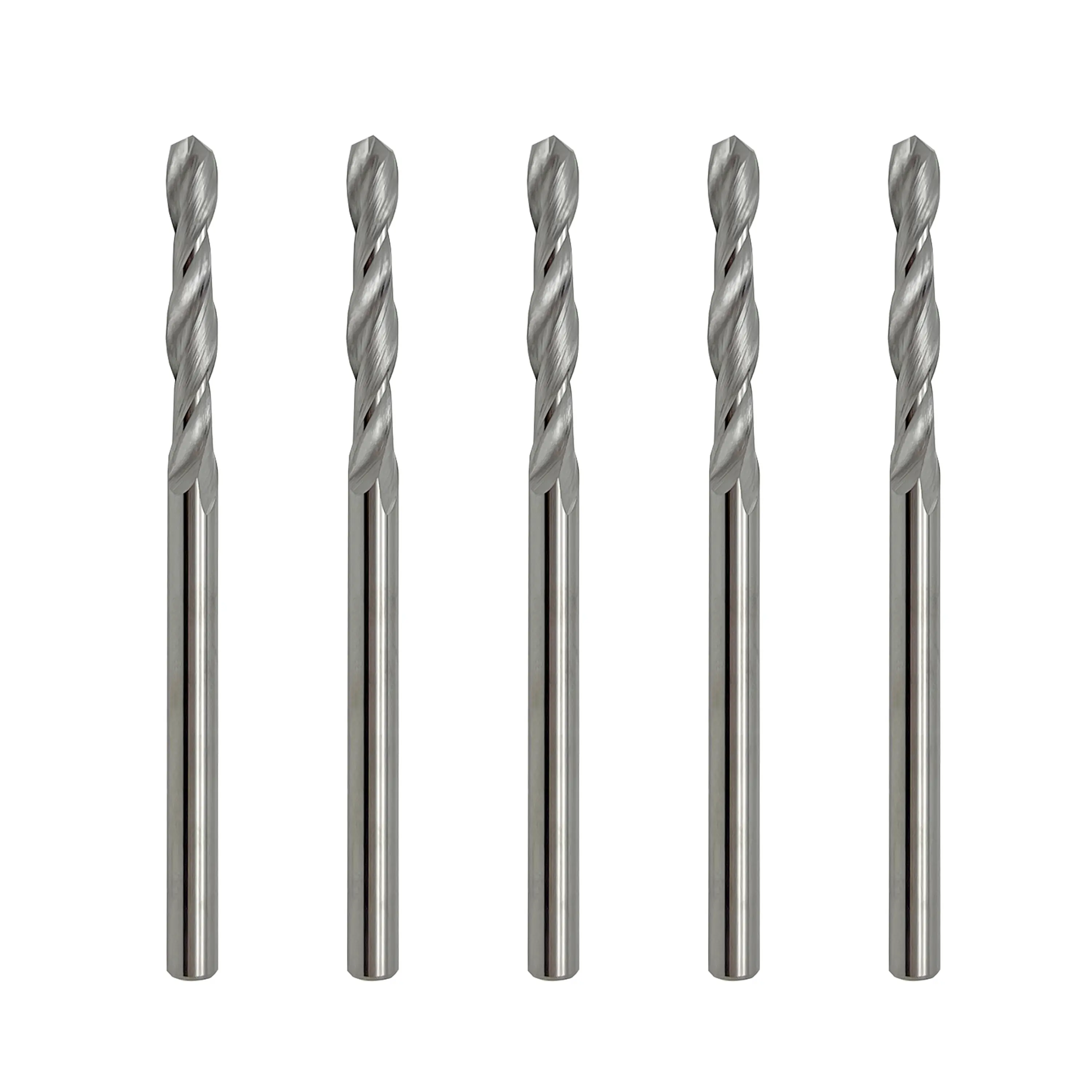 1/16" Solid Carbide Jobber Drill Bits with Straight Shank and 118° Point Angle, Made from Tungsten Carbide Material,5-Piece Abrasive Cutting Tool Steel