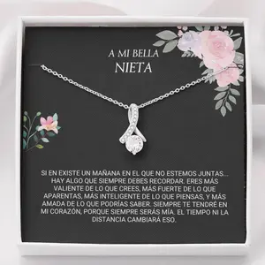 A Mi Bella Nieta - Mejor Collar Para Nieta - Collar Para Nieta - Collar Para Hijo - Collar Para Nieta - Solo Para Mi Nieta - Colgante Para