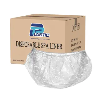 Disposable Spa Liners Clear 48"x48" - 100 Pcs Plastic Pedicure Foot Bath Tub Bags Salon Nail Spa Basin Liner Waterproof