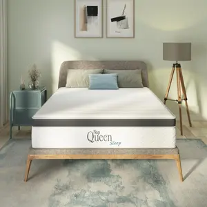 NapQueen Maxima Hybrid Mattress 8", 10", 12" - Cooling Gel Infused Memory Foam and Innerpring Mattress, Bed Mattress in a Box, CertiPUR-US Certified, Medium Feel, Deep Sleep and Optimal Comfort