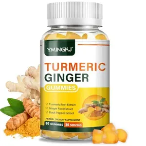 YMINGKJ Edible Turmeric Gummies, Premium Turmeric-Ginger-Black Pepper Dietary Supplement for Enhanced Absorption and Health Support