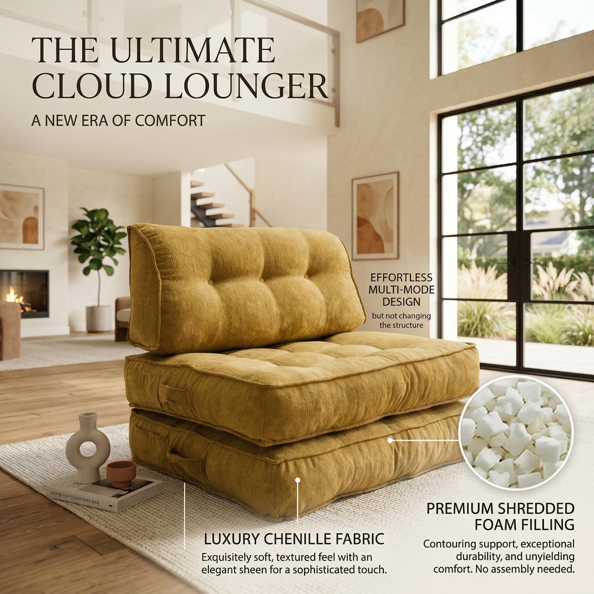 Small folding sofa bed, modern minimalist art living room sofa, can be combined in multiple ways; Cloud corduroy soft and comfortable fabric boneless compression sofa