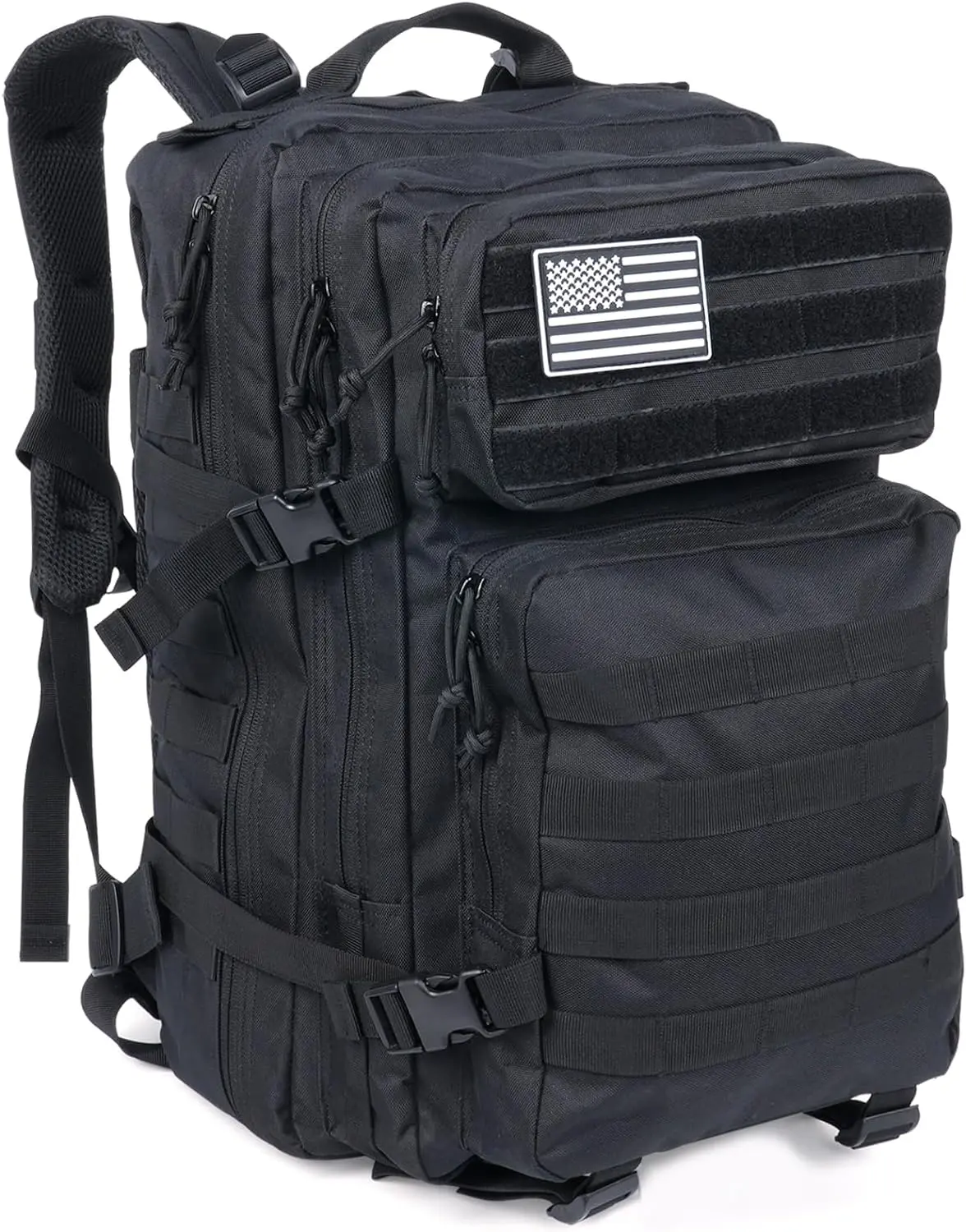 45L Military Tactical Backpacks, 3 Day Assault Pack, Large Army Bug Out Bag With Molle System for Men and Women Camping, Hiking Trekking Rucksack