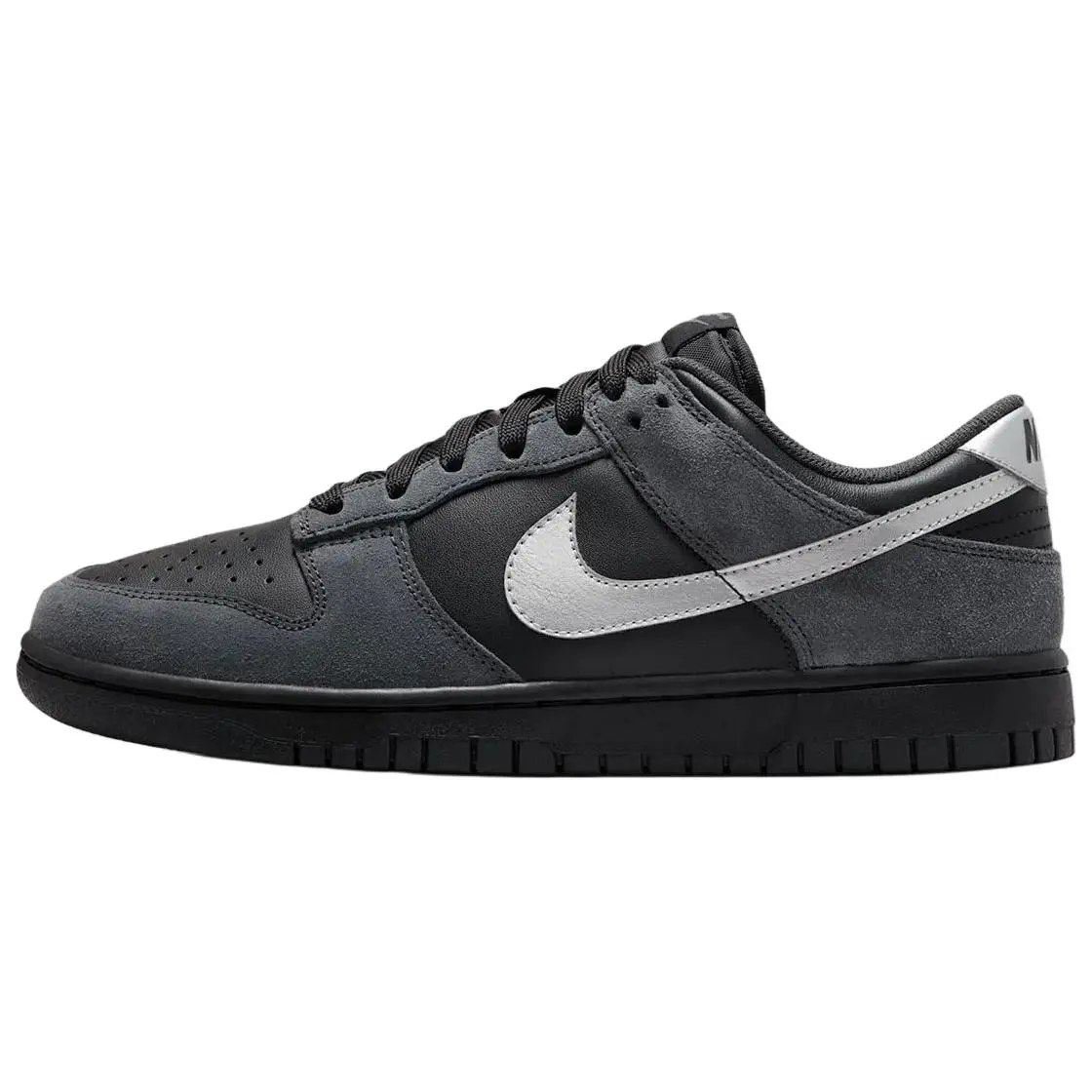 Women's Nike Wmns Dunk Low 'Black Anthracite Silver' Classic Low-Top Sneakers, Round Toe, Lace Closure, Lightweight Rubber Sole, All-Season Wear, Shoes to Get