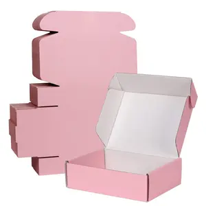 24 Pack 9x6x2" Pink Cardboard Boxes Shipping Boxes, Pink Colored Corrugated Cardboard Box Small Mailing Storage Gift Boxes for Shipping, Mailing, Gifts Packaging (Get 2 Free)