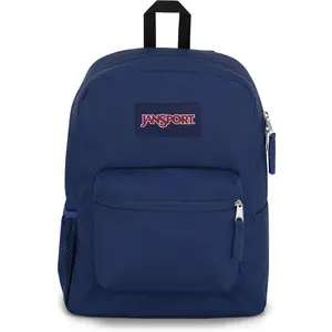 JanSport Cross Town Backpack 17" x 12.5" x 6" - Simple Bag for Everyone with 1 Main Compartment, Front Utility Pocket - Premium Class Accessories - Navy