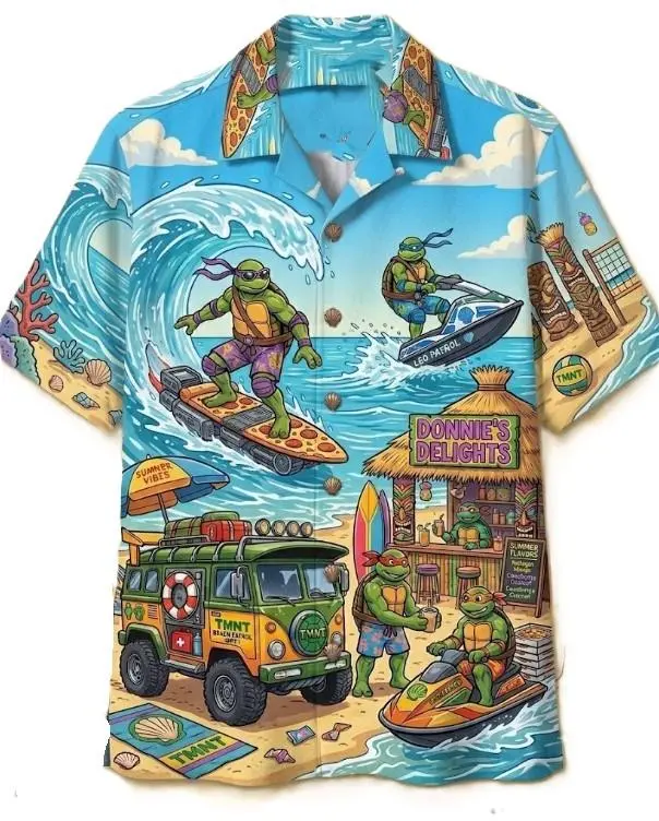 Teenage Mutant Ninja Turtles Summer Beach Hawaiian Shirt