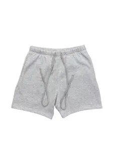 Unisex Sweatshorts Gray Color Relaxed Oversized Fit, Elastic Drawstring Waist, Casual Streetwear Bottoms for Daily Wear and Leisure Activities