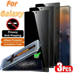 Samsung Galaxy S25/s24/s23/s22 Ultra/plus Protective Screen Protector Film, Anti-Peeping Tempered Glass, Easy Installation, 9h Hardness, Dust-Free Design