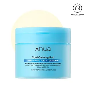 [Anua Official Shop] 8 Hyaluronic Acid Catechin Calming Pad (185ml / 110Pads)｜Cooling Toner Pads, Korean Skincare, Puffiness Relief, Green Tea, Hydrating, Smoothing, Caffeine, Ascorbic Acid, Revitalizing, Pore control, makeup longevity