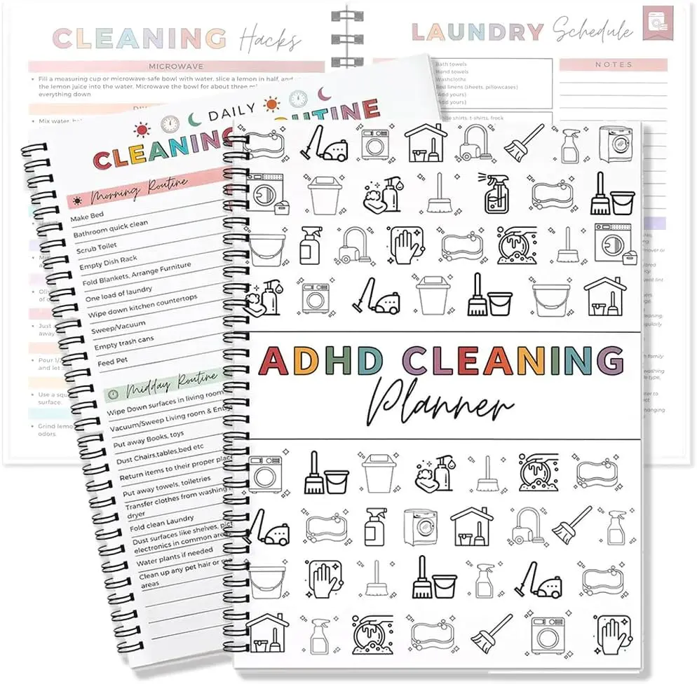 [TikTok Top Seller] Household Daily Cleaning Scheduleand Checklist Organizer-1 Count Cleaning ChecklistSchedule Notebook-Checklist Notebook Mother'sGiftsChore Chart Notebook for Home-Family CleaningTasks-Editable Template