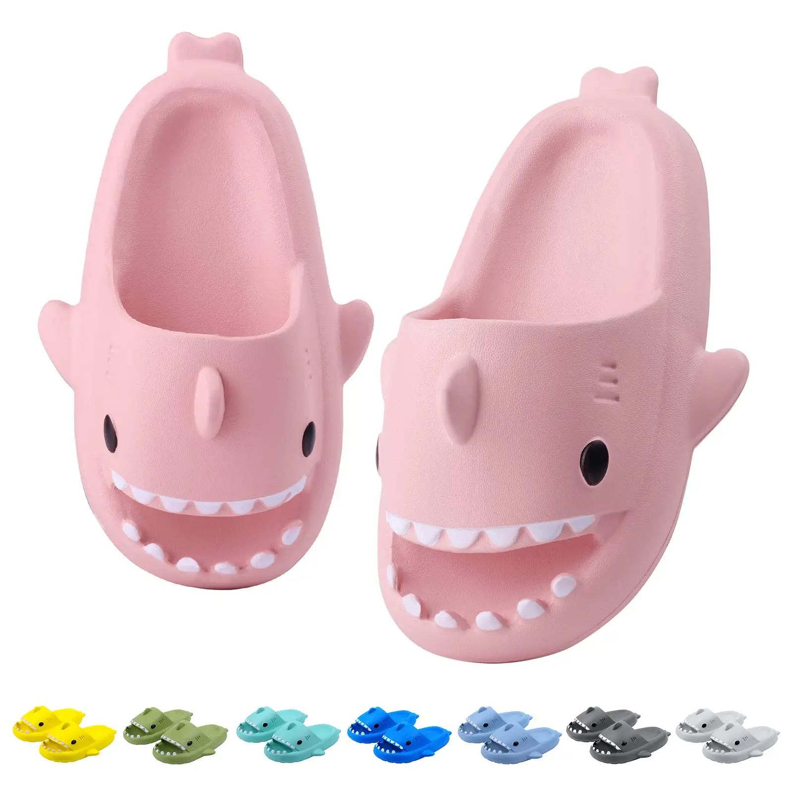 Shark Comfort Slides For Man and Women Cloud Slippers Summer Novelty Open Toe Slide Sandals Anti-Slip Beach Pool Shower Shoes with Cushioned Thick Sole