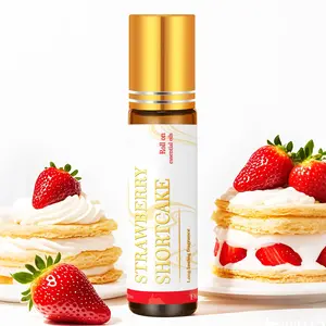 10ML Strawberry Shortcake Roll-On Essential Oil, Alcohol-Free Massage Oil, Long-Lasting Scent, Body Massage Oil, Humidifier Diffuser, Car Air Freshener, Fragrance Oils, Aromatherapy, Scented Oil