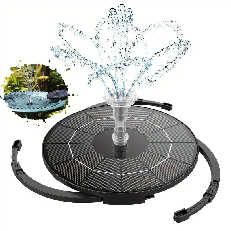 AISITIN Eco-Friendly Solar Power Fountain Pump - 9.8ft, DIY Setup, Water Circulation, Outdoor Garden Accessory, Garden Supplies, Attracts Birds for Fountains & Bird Baths, Water Features, Solar Panels