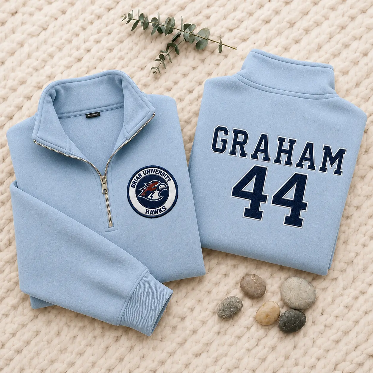 Embroidered  Briar University Graham 44  Sweatshirt, Briar University Hoodie, Off Campus Series Bookish Hoodie, Hockey Romance Sweatshirt
