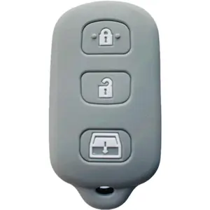 Silicone Keyless Entry Remote Control Key Fob Cover Case protector Replacement Fit For 1999-2009 Toyota 4Runner 2001-2008 Toyota Sequoia HYQ12BBX HYQ12BAN HYQ1512Y(gray)