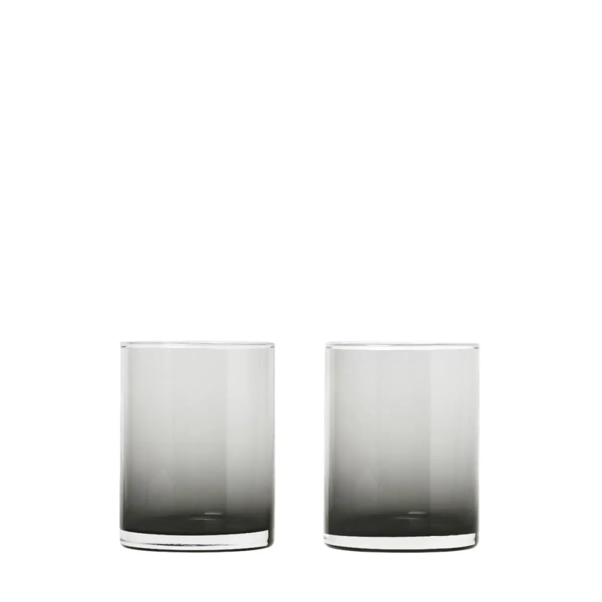 Blomus 63914 Mera 7oz Gradient Smoke Glassware - Clean Lines Cold Drinks 2-Piece Set, Kitchenware Drinkware Set of 2, Two Piece Set, Unique Bubbles