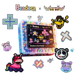 Beadora & Woooowshow 5.0mm Perler Beads DIY Craft Starter Kit -  5000 Beads, 14 Design Patterns, Complete Mosaic Making Supply for Toys & Hobbies
