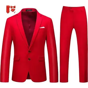Mens Slim Fit Suit 2 Piece Tuxedo for Prom Business Wedding Dance (Suit Jacket + Pants)