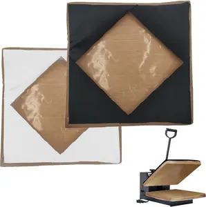 Heat Press Platen Wrap Cover, Upgraded Version, Non-Stick Heat Resistant Teflon Protector for Protecting Sublimation Heat Pressing Machine Plate from , Inks, Adhesives (2Pack 15x15 inch)