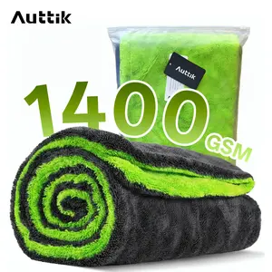 AUTTIK 48x24“ Car Drying Towel, 1400GSM Microfiber Drying Beast - Dual-Sided Twisted Loop Weave, Ultra Absorbent & Scratch-Free, Detailing Towel for Cars and Boats Microfibercloth