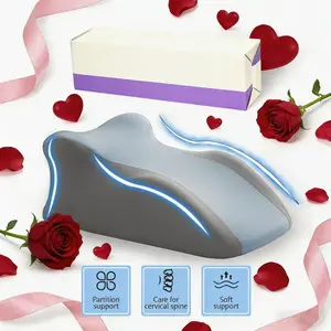 Orthopedic Memory Foam Pillow - Supportive Memory Foam, Ergonomic Design, Removable Soft Fabric, Neck/Back/Leg Support, Pregnancy Pillow, Face Down Reading Use, Home Bedding Bedroom Gift