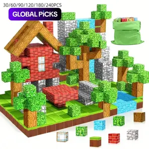 Magnetic Building Blocks Set with Storage Bag, Educational Toy for Kids Aged 3+, Unisex Gift Choice, Includes 30 60 90 Pieces, Boys & Men gifts, Magnetic Construction Set #GLOBAL PICKS