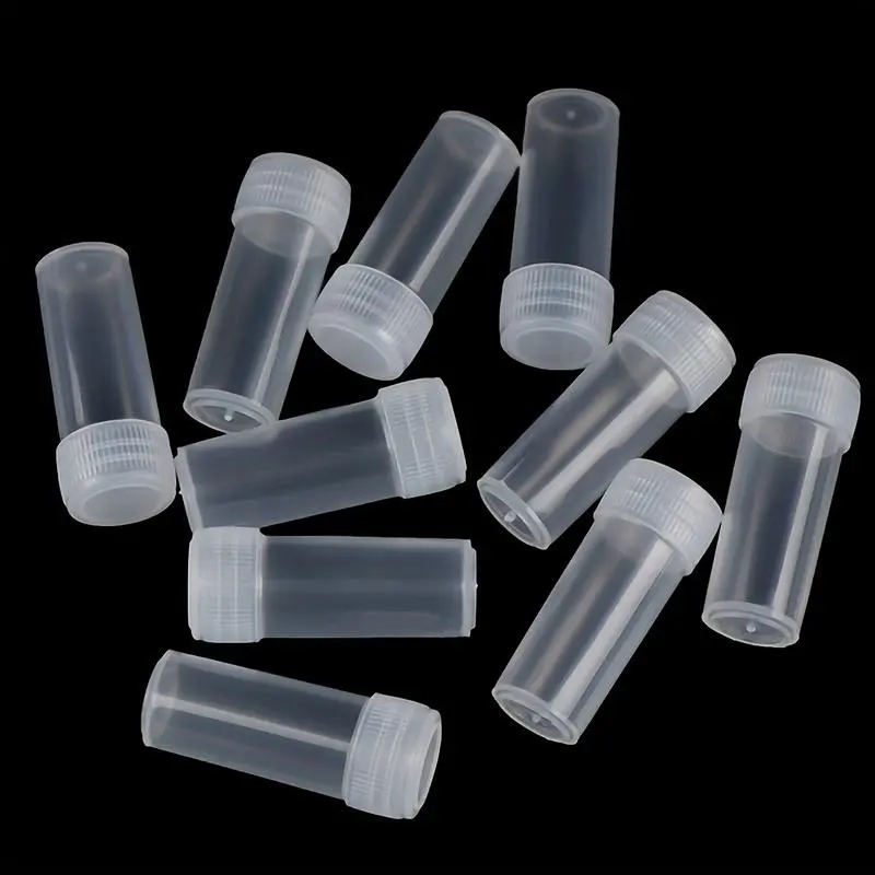 50pcs Plastic Bottles Plastic Container Powder Dispensing Bottles Needle Empty Bottles for School Chemistry Supplies Small Bottle Storage Bottles Non Toxic Plastic