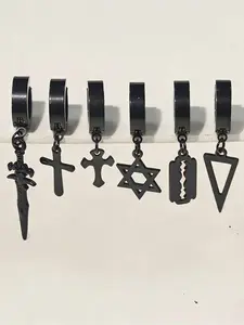 6 Pcs Ear Cuffs, Punk Style Fashion Jewelry, Unisex Design, Trendy Streetwear Accessories, Unique Gift Idea