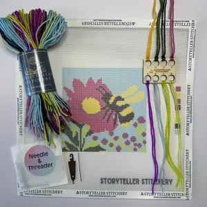 Bee & Bloom — Modern Needlepoint Kit (Small Design)