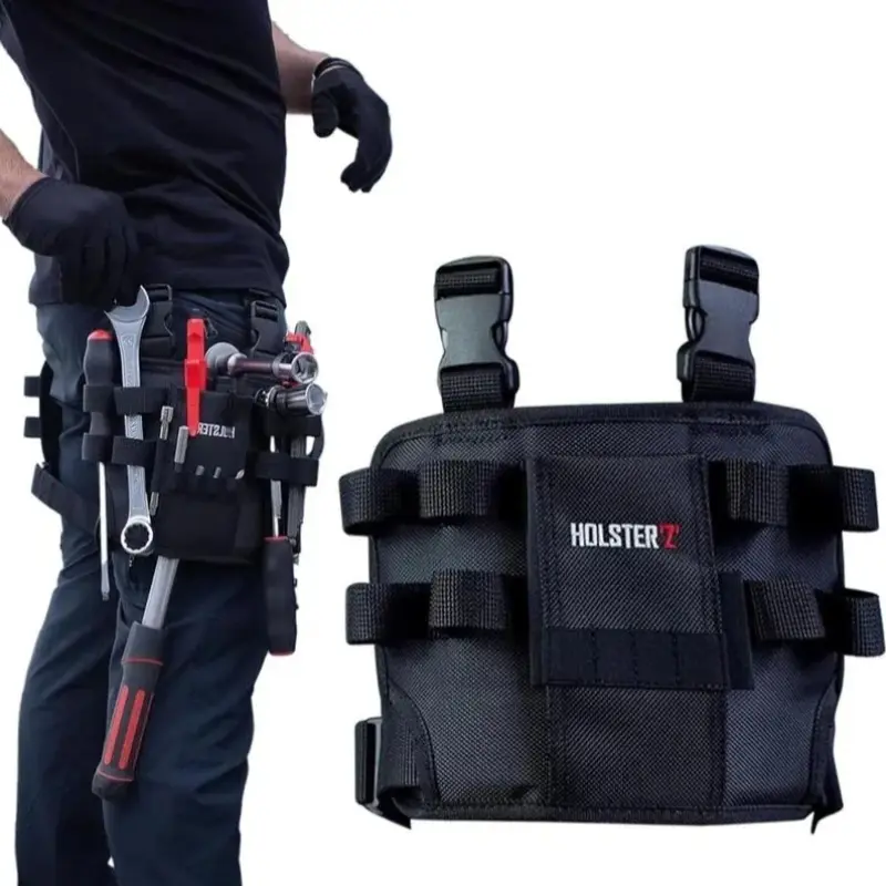 Holster Z 2.0 Tool Bag with Belt Clip, Multifunctional Waist Pack, Tool Organizing Bag, Portable Tool Kit, Electrician Leg Tool Bag, Outdoor Tactical Bag, Tool Bag Organizer