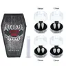 Creepy Reusable Vampire Fangs Denture Set - 4 Pairs Multi-Size Resin Props with Clean Sticking Adhesives, Edgy-Elegant Gothic Spooky Gifts, Freak Gifts for Her, Adult Nasal & Oral Care Denture Care Item