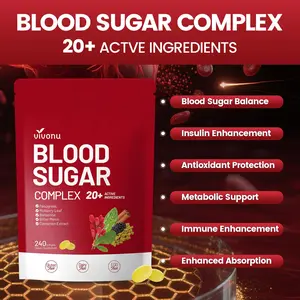 VIVONU Blood Sugar Complex 240 Capsules - 20+ Active Ingredients for Balance Insulin Antioxidant Support Metabolic Immune Enhancement