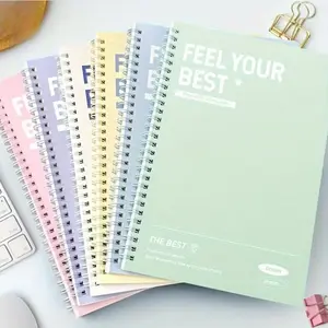 6-Piece Set Spiral Notebook & Pens, A5 Hard Cover, Tear-Off Pages, Lined/ruled Blocks, Durable Office Supplies, Perfect Christmas Gift