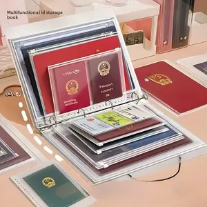 Multifunctional A4 & B5 File Storage Bag, Durable PP Material, Ring Binder Design Document Holder, Document Organizer for Home Office Use