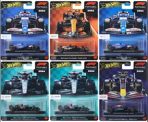 Hot Wheels F1 2024 Die-Cast Racing Cars Set of 6, McLaren, Mercedes-AMG Petronas, Red Bull Racing, Visa Cash App RB Teams HRV11-956H