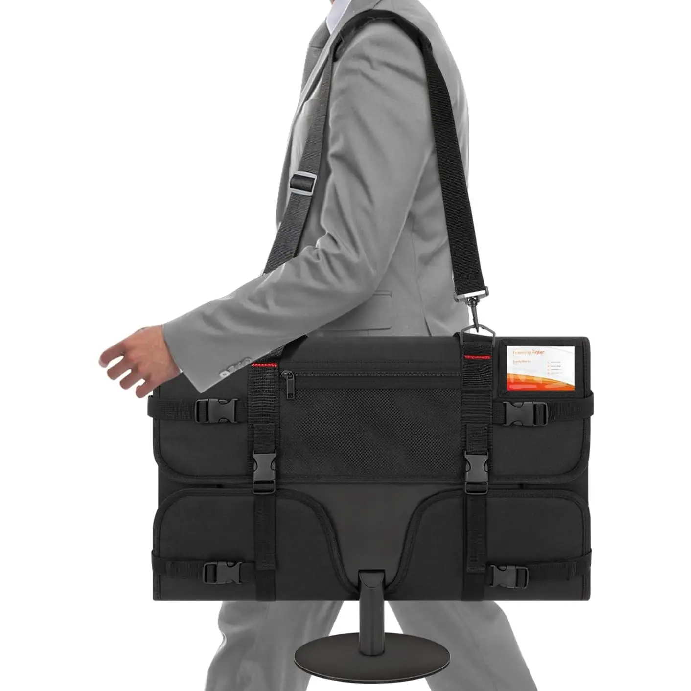 Carrying Case,  Travel Case for 24" LCD Screens and Monitors, Protective  Bag   Dust Covers with Padded  Lining & Adjustable  Strap