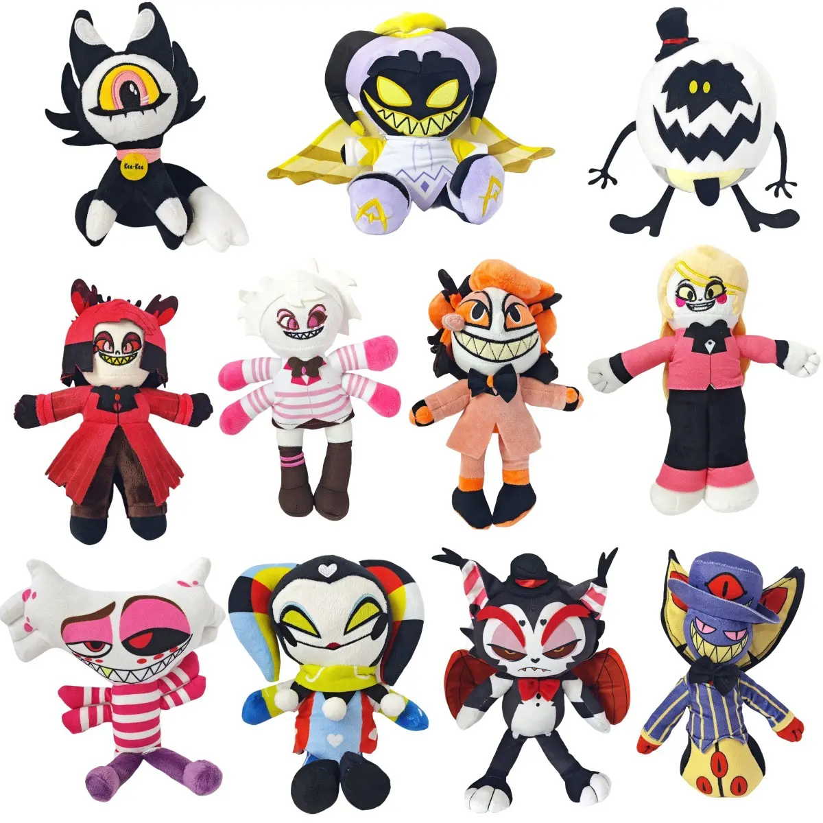 Hazbin Hotel Hell Boss Clown Plush Toy - Huggable Collectible Soft Stuffed Clown Dolls with Multiple Styles, Festival Gift for Fans