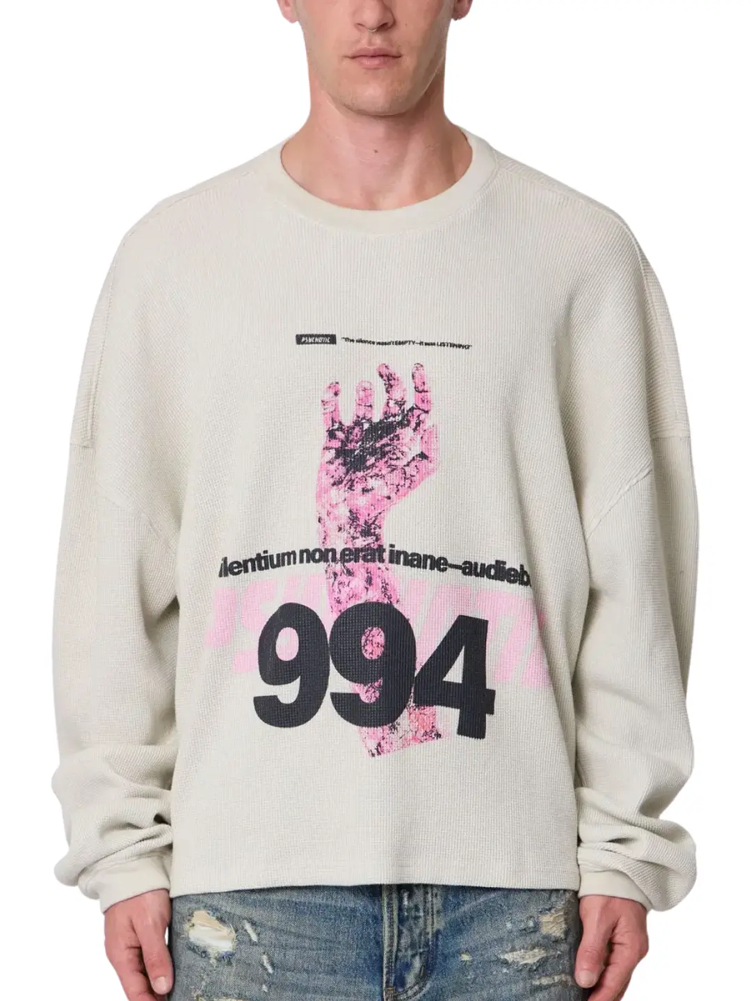 Zombie Hand Thermal Shirt, Vintage Horror Graphic Long Sleeve Tee