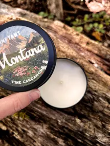 HB Elliot Instant Montana Scented Candle Tin Pine Cardamom Soy Coconut Wax